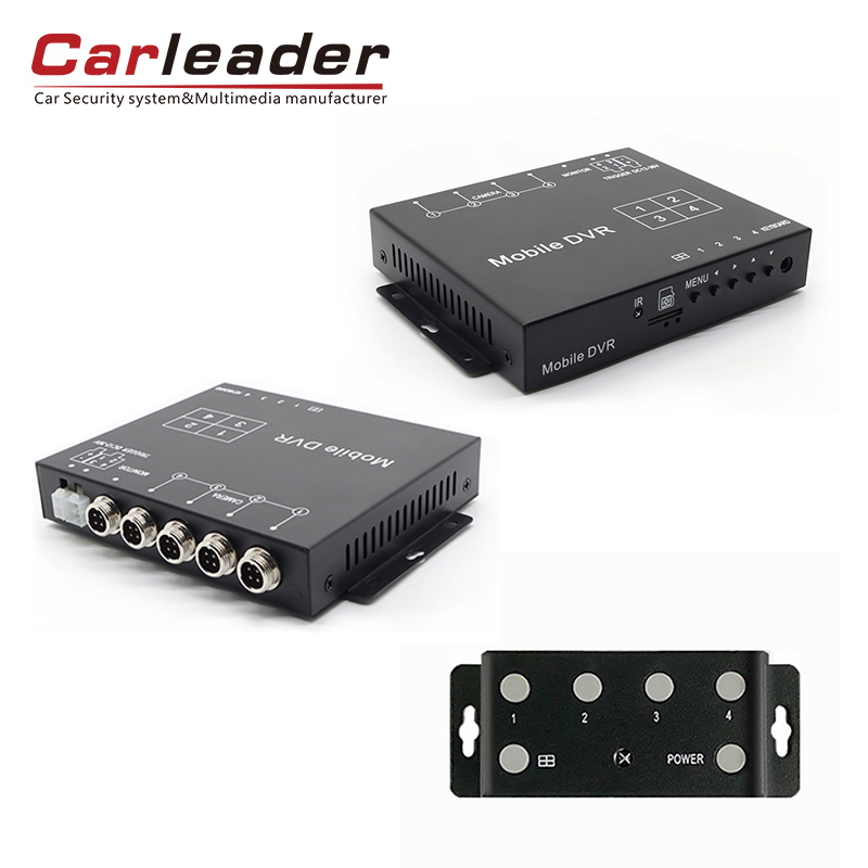 carleader 1080p ahd quadスプリットコントロールボックス録音機能：オールインワンの車両監視ハブ