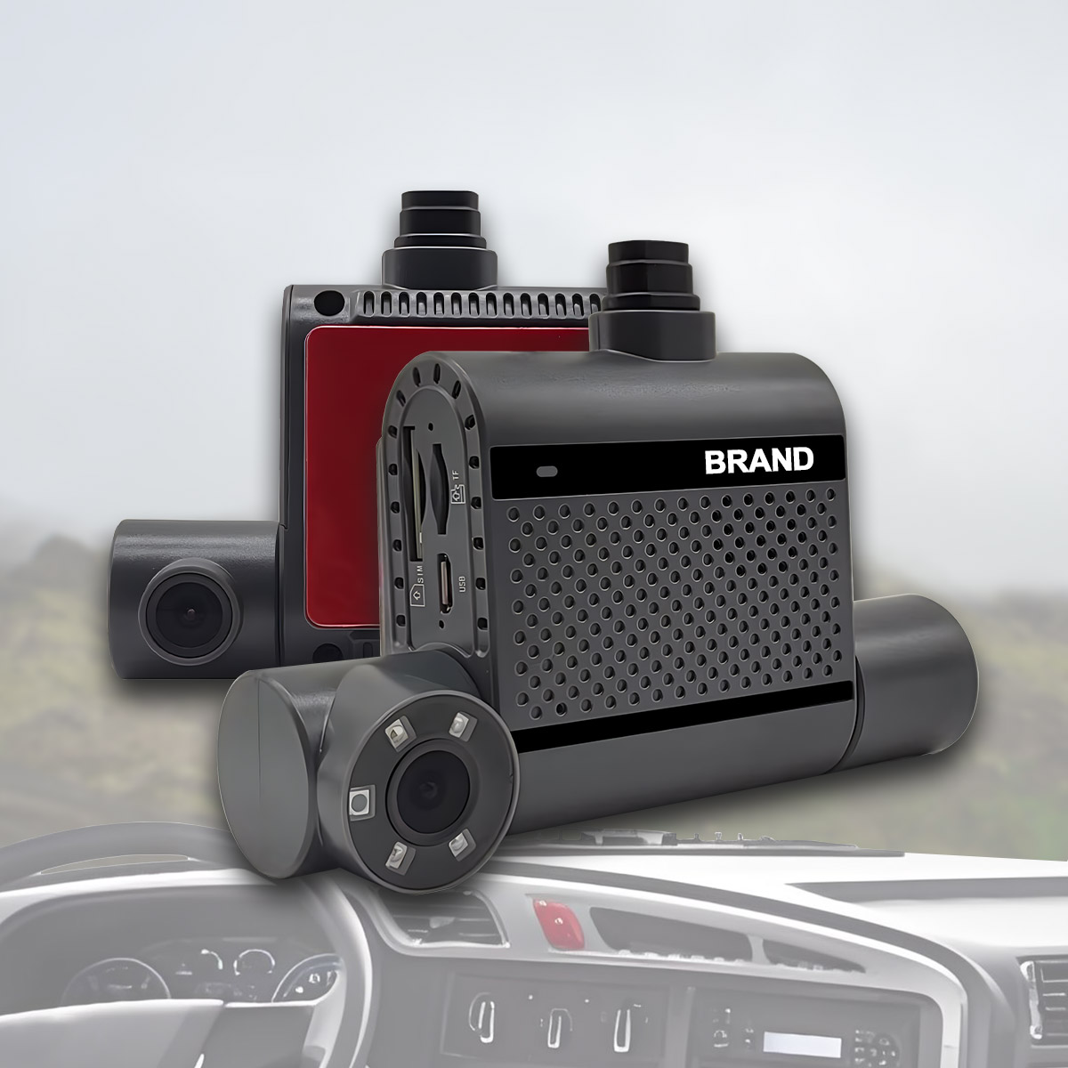 Carleader デュアルレンズ 2CH 1080P HD ダッシュカメラ サポート 4G+GPS+WIFI