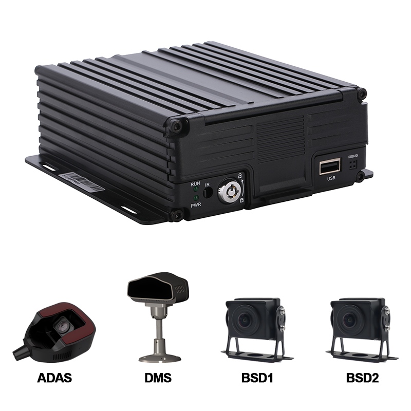 4CH AI HDD モバイル DVR サポート ADAS+DMS+BSD