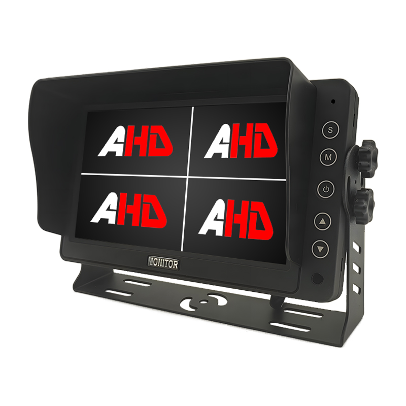 4 つの AHD 入力と 720P 録画を備えた 7 インチ車両モニター